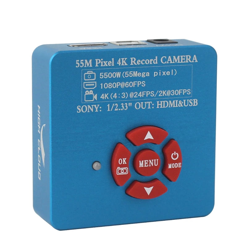 55MP 4K 2K HDMI USB Microscope Camera for PCB Repair