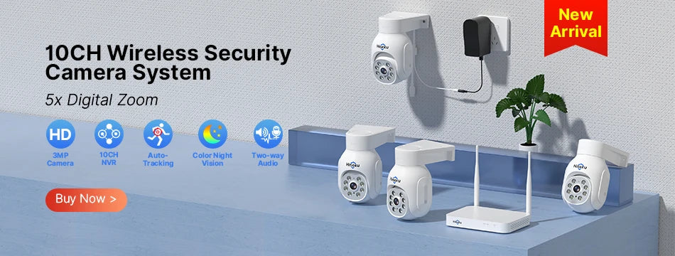 WiFi CCTV Security Camera System 10CH NVR Kit