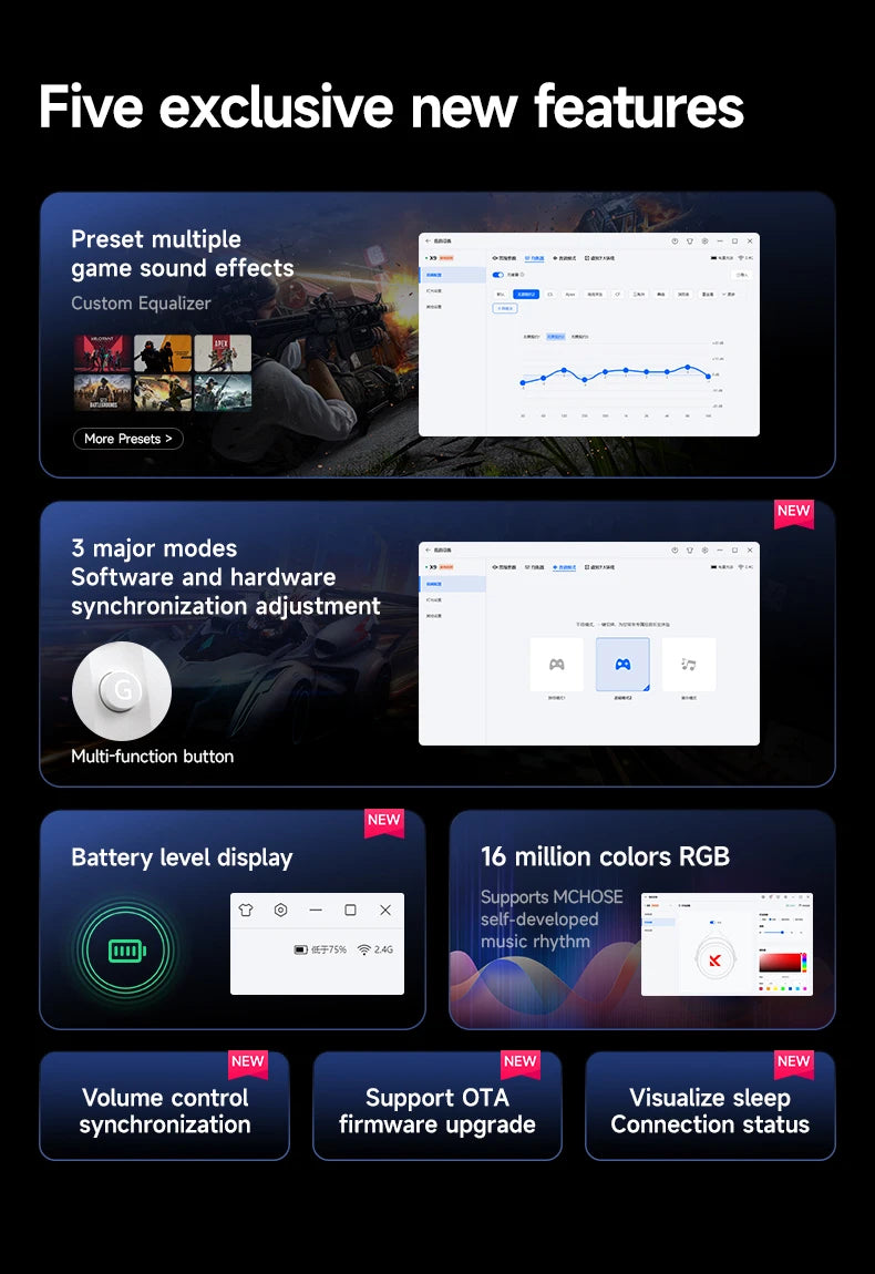 X9 Three-Mode Wireless Headset for FPS & E-Sports