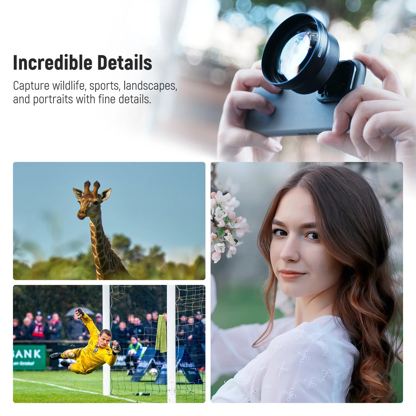 85mm HD Telephoto Phone Lens 2.5X Magnification