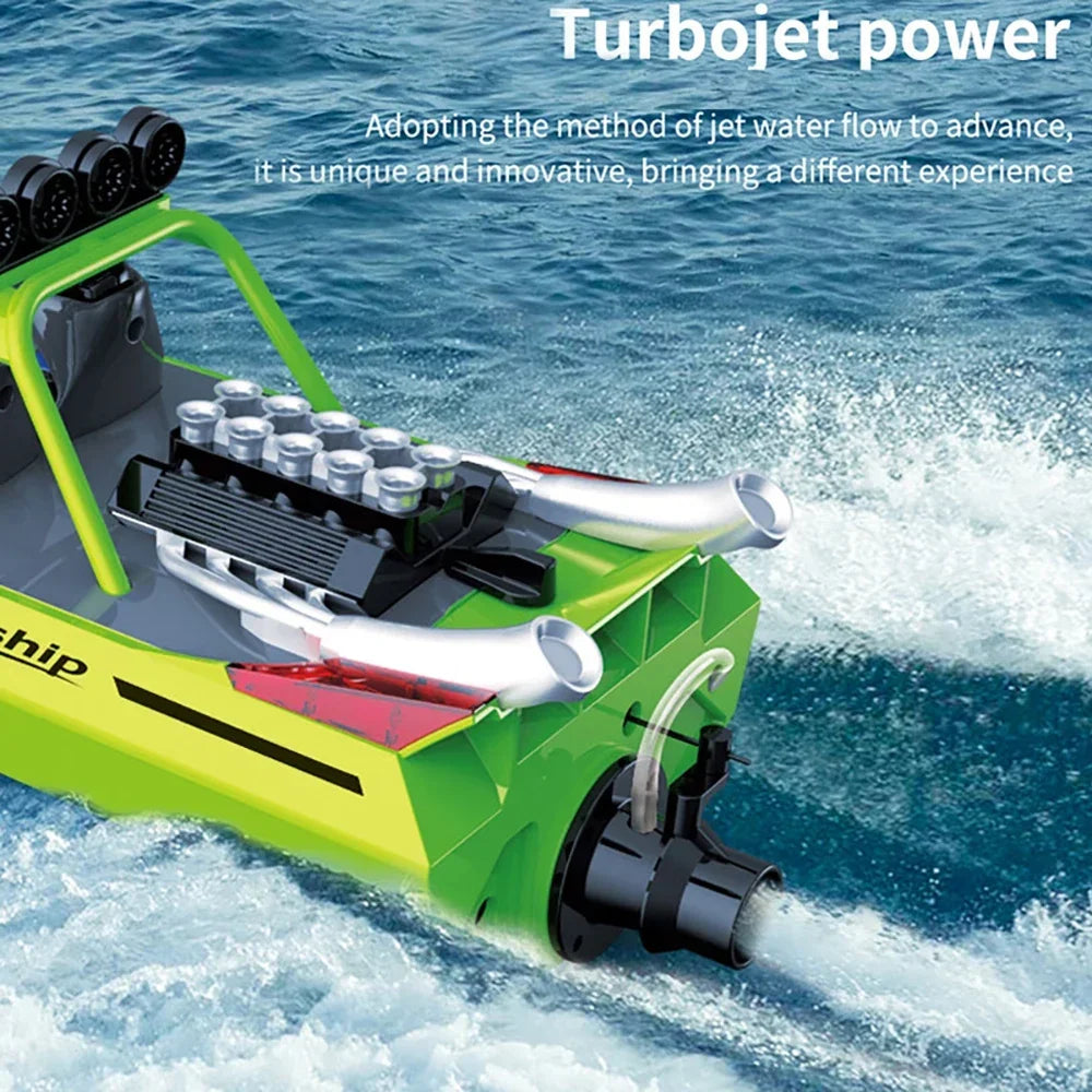 High-Speed Remote Control Jet Boat with Turbojet Pump 2 Batteries