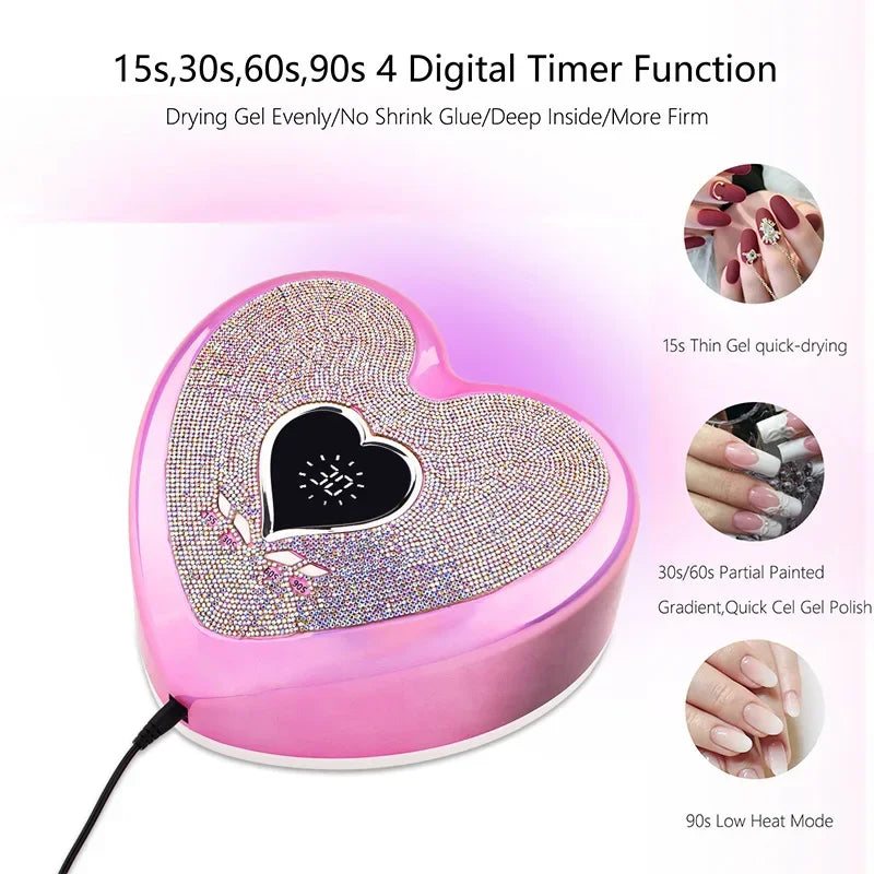 Rechargeable Nail Drill with LED UV Nail Lamp Set
