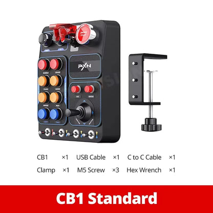 RGB Racing Game Control Panel with Linkage Lever for PC