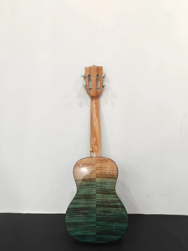 Solid Flame Maple Ukulele Concert Acoustic Guitar