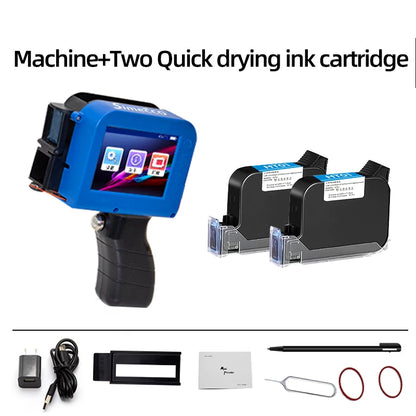 Portable Handheld Inkjet Printer with 2 Cartridges