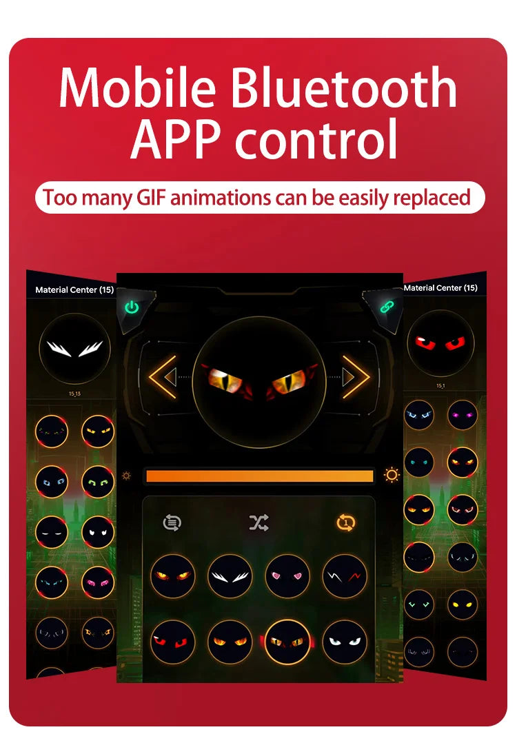 Water Resistant LED Backpack with DIY Display Black