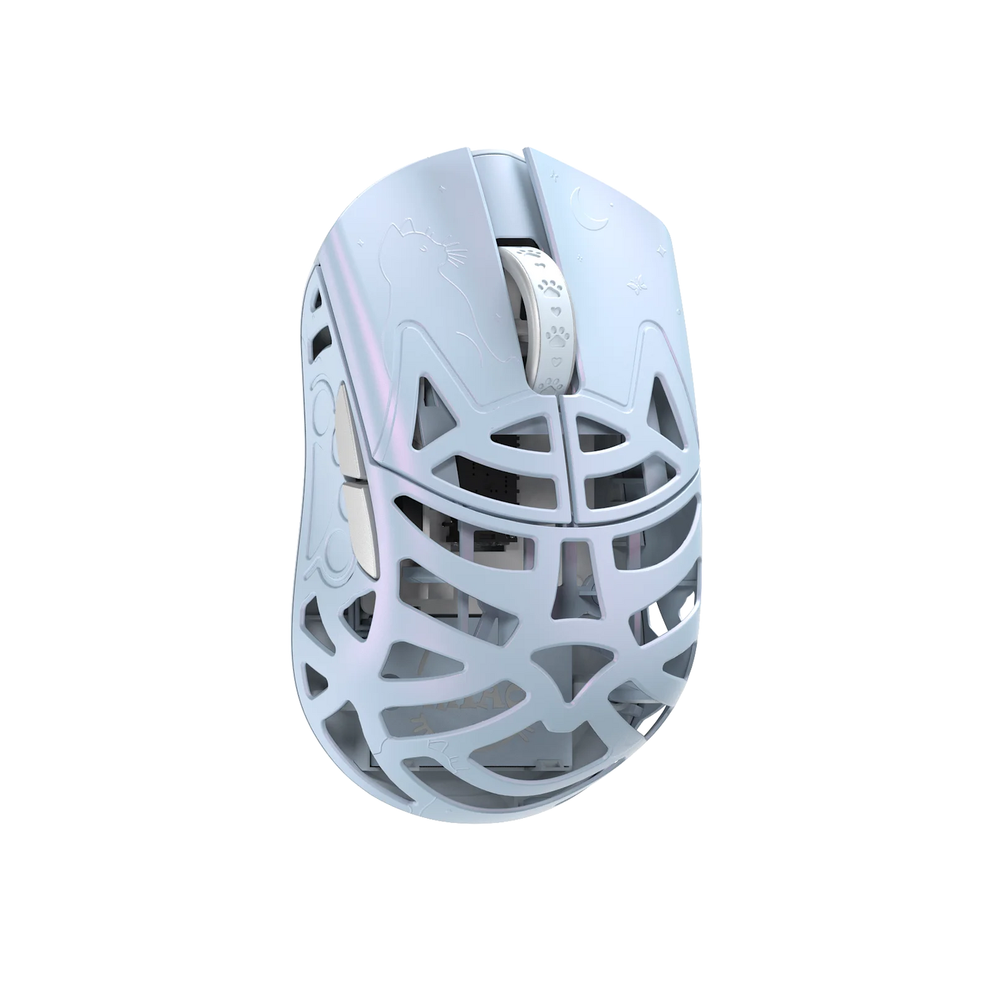 Ice Blue Gaming Mouse Ultra-Light PAW3950HS Sensor