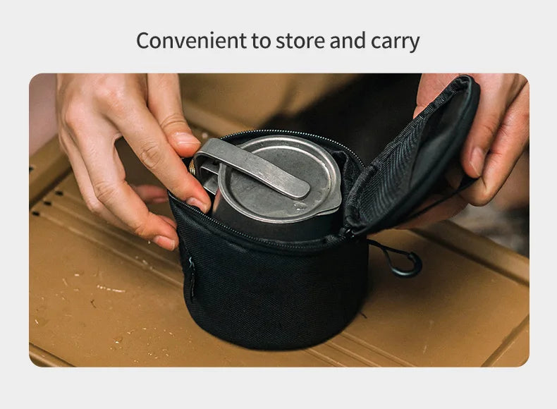 Portable Camping Tableware and Kettle Set