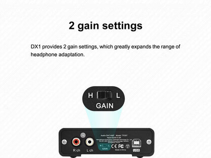 Silver Portable DAC Amp with AK4493S XU208 Chip