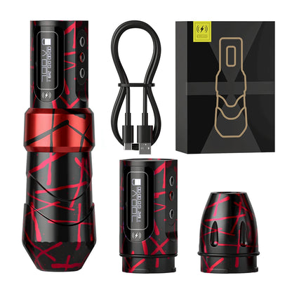 Cordless Tattoo Machine 4.0mm Stroke Red Camo