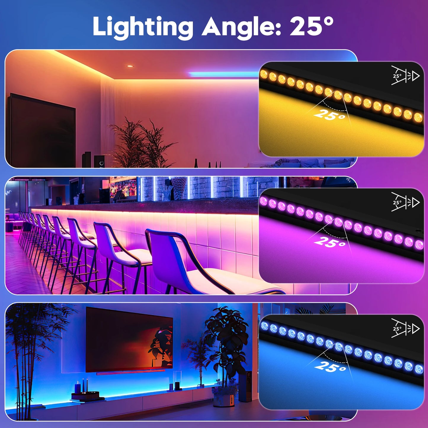 RGB LED Wall Wash Light Bars 2 Pack for Parties