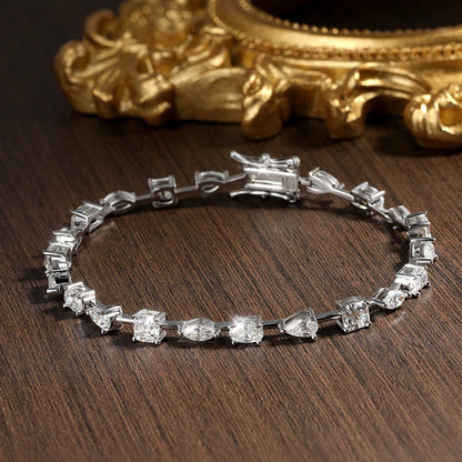 18cm Moissanite Tennis Bracelet 18K Plated