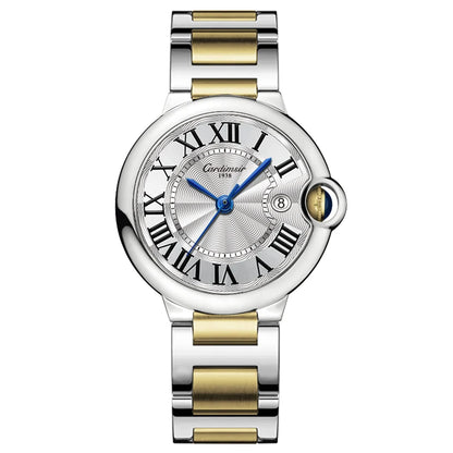 33mm Automatic Women's Watch Silver White Dial