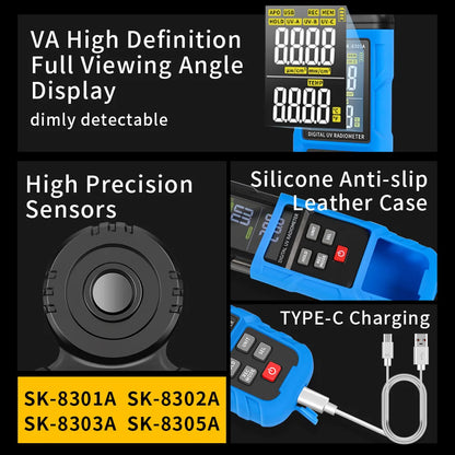UV Radiometer 315-420nm Digital Ultraviolet Light Meter