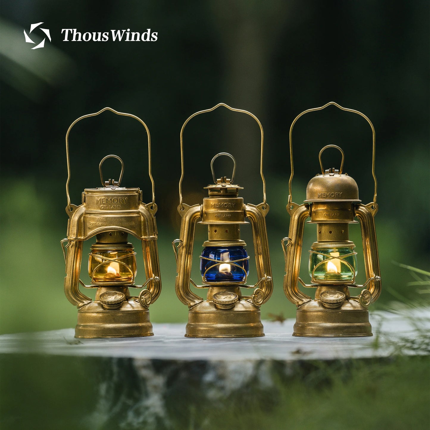 Portable Retro Camping Lantern with Memory Oil Lamp Light