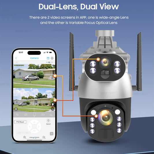 Dual Lens WiFi PTZ Camera