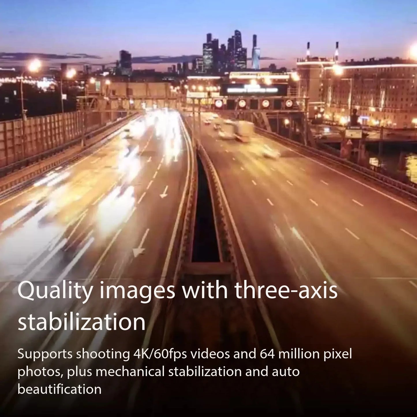4K Handheld Camera with 3-Axis Gimbal Stabilization