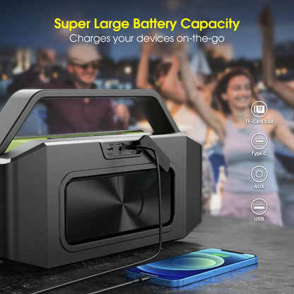 Rechargeable Bluetooth Speaker 100W Peak Power for Outdoor Events