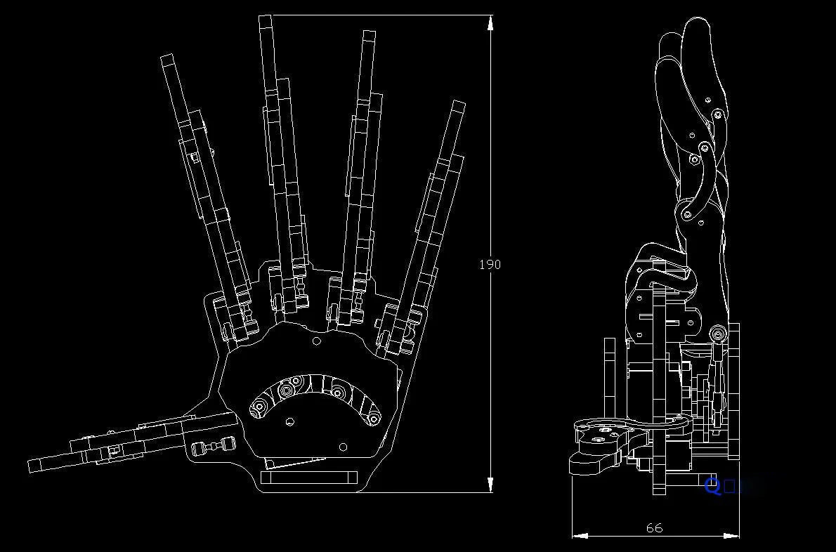 Dual-Hand Bionic Robotic Palm for Arduino ESP32