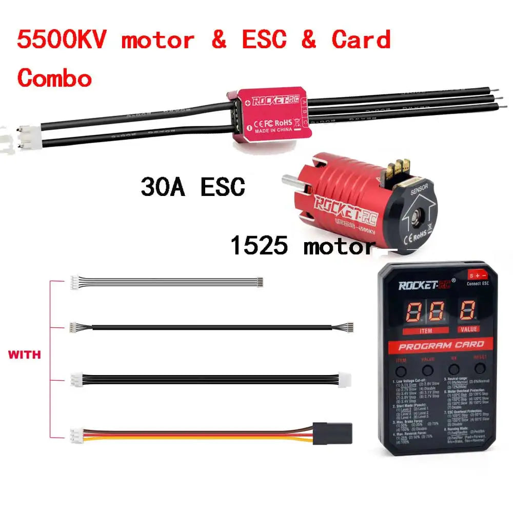 1525 5500KV Brushless Motor ESC Combo for RC