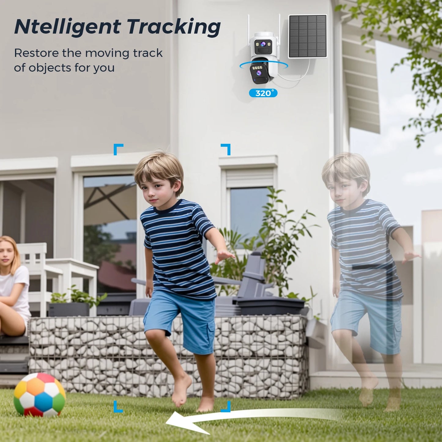 8MP Dual Lens Solar WiFi Security Camera with Color Night Vision