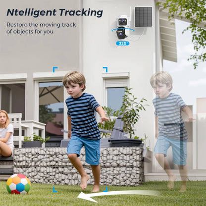 8MP Dual Lens Solar WiFi Security Camera with Color Night Vision