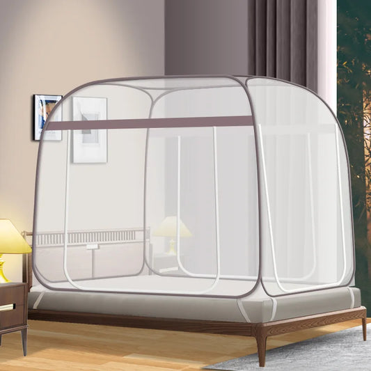 Portable Anti Mosquito Bed Net 120x200 Blue Zipper Doors