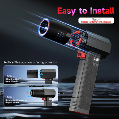 Cordless Turbo Air Blower 64mm 750W 4000mAh Battery