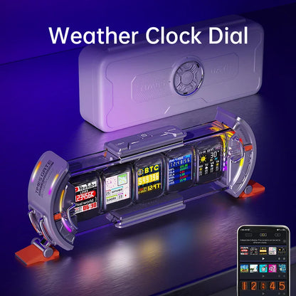 RGB LED Digital Clock with Smart App Control Silver