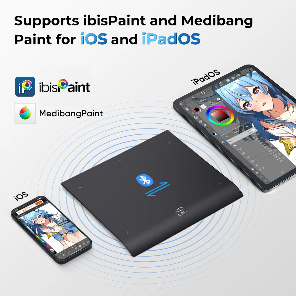 Wireless Graphics Tablet with 16K Pressure Stylus