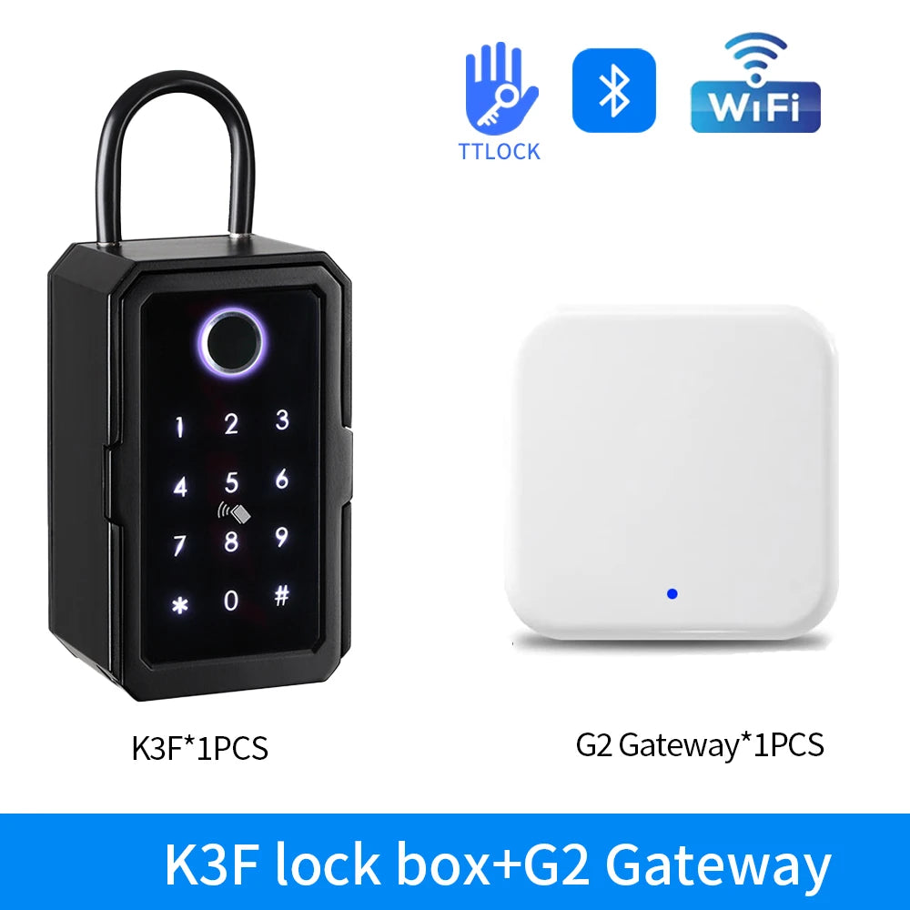 Waterproof Digital Key Storage Box with Fingerprint Access