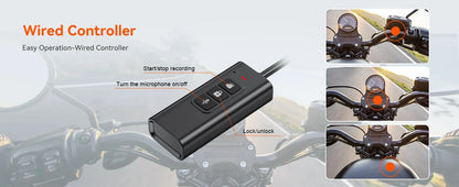 Waterproof Motorbike DVR Camera Dual Lens GPS Ready