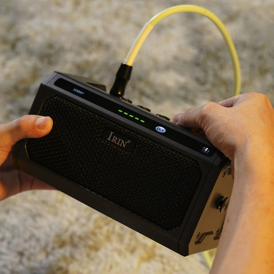 Portable 10W Black Guitar Amp with Rechargeable Battery