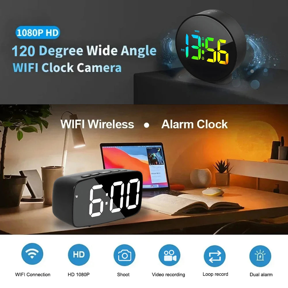 WiFi Security Square Clock Camera with Hidden Camera