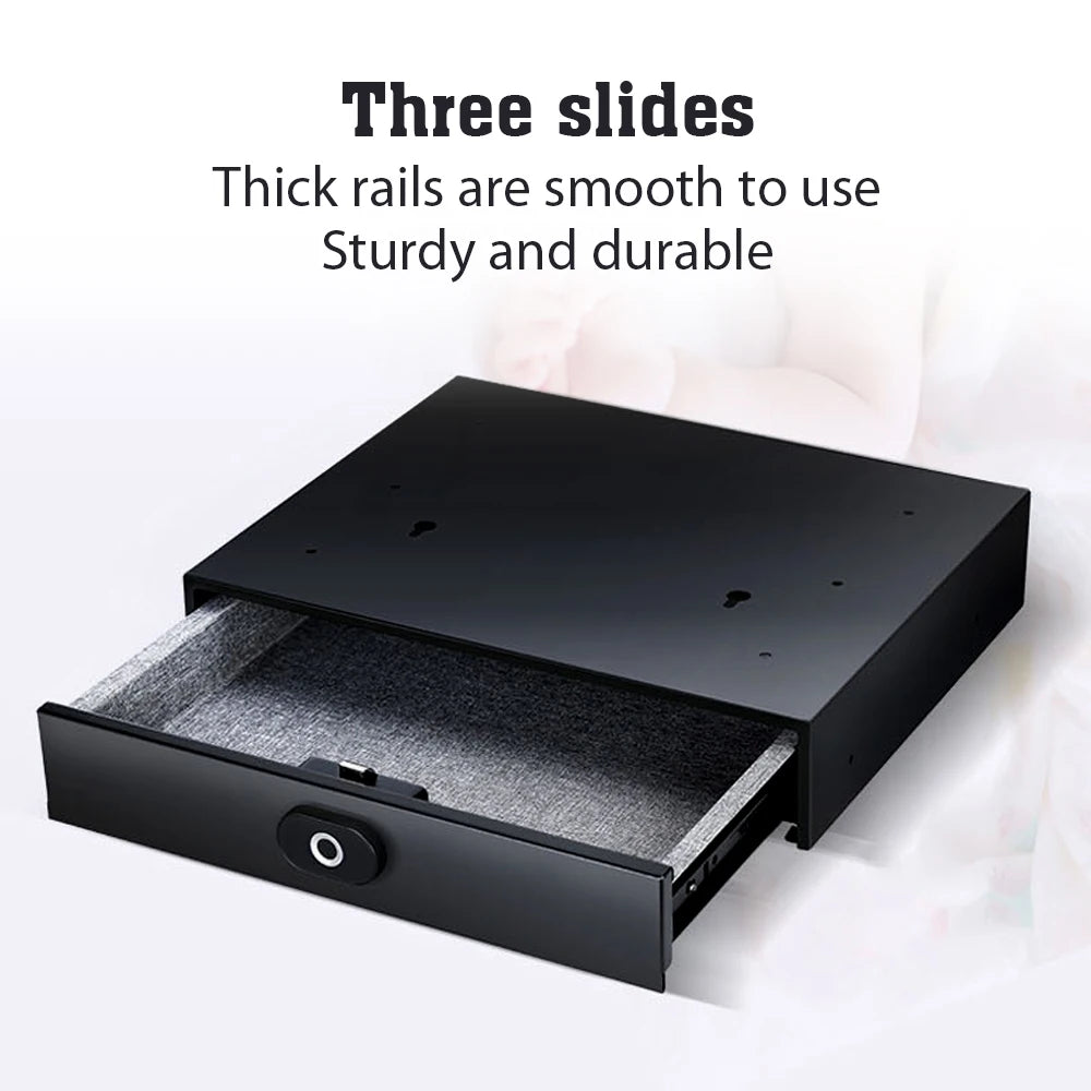 Smart Hidden Drawer Safe with Fingerprint Unlock
