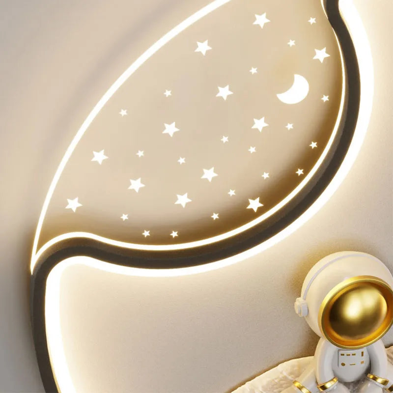 40cm Modern Astronaut LED Ceiling Light Black