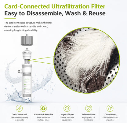 0.01um UF Water Filter Purifier Bacteria Reduction Washable Membrane