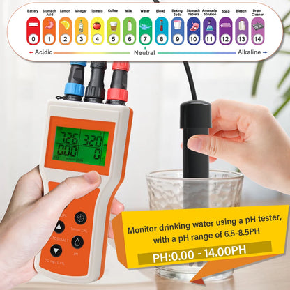 Portable Water Tester PH DO Salinity for Aquarium and Aquaculture