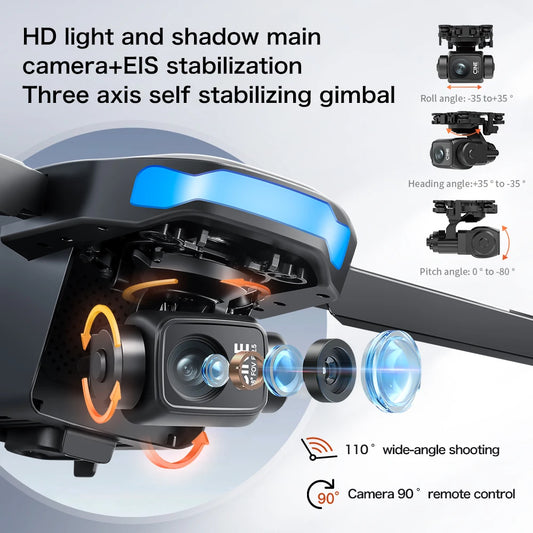 3-Axis Anti-Shake Drone with 4K HD Camera