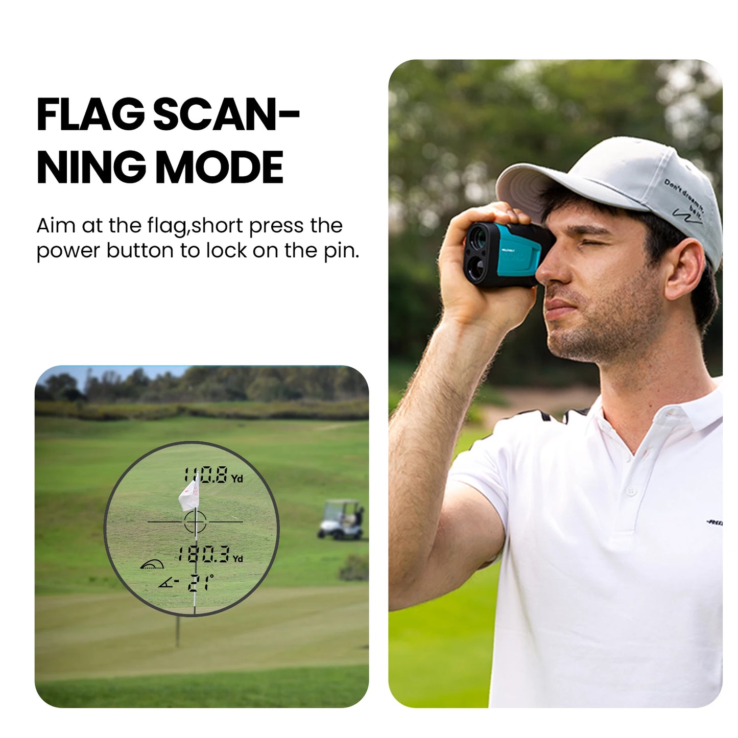 Portable Golf Laser Rangefinder 600M Distance Meter