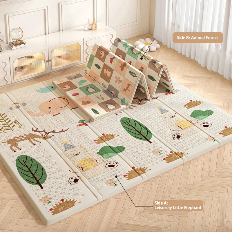 Foldable Baby Play Mat Double-Sided Foam Educational Mat