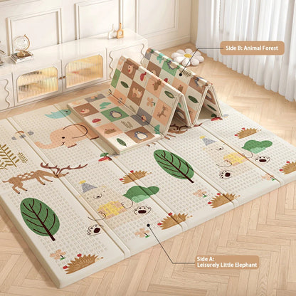 Foldable Baby Play Mat Double-Sided Foam Educational Mat