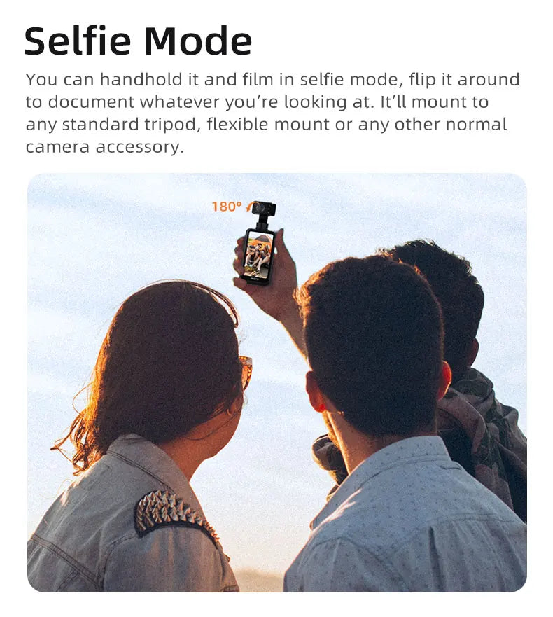 Portable 5K Pocket Camera with 3.5" Screen and 64GB Card