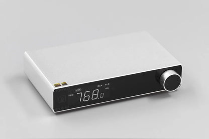 Silver Portable DAC Headphone Amp with Remote Control