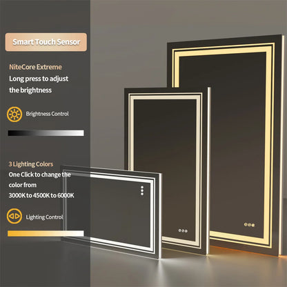 LED Bathroom Mirror with Bluetooth Speaker & Anti-Fog