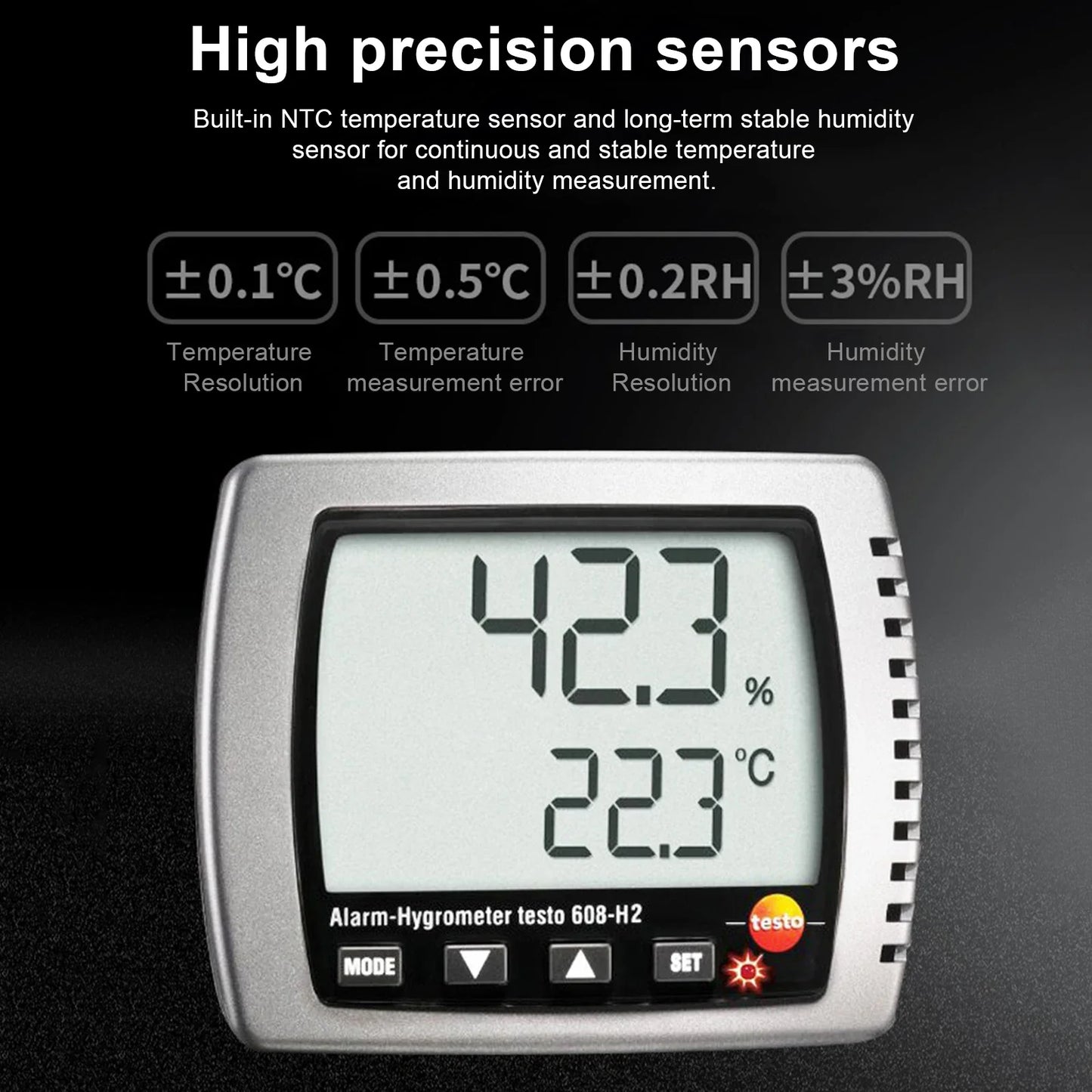 Digital Thermohygrometer LCD Temperature Humidity Meter H1