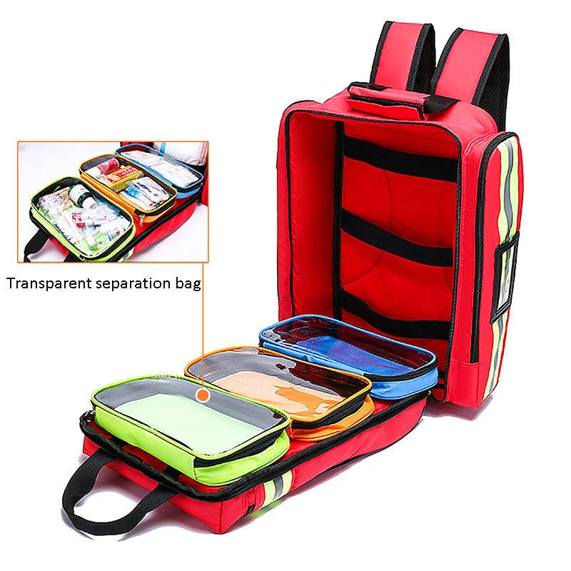 Heavy Duty Red Disaster Relief First Aid Storage Bag