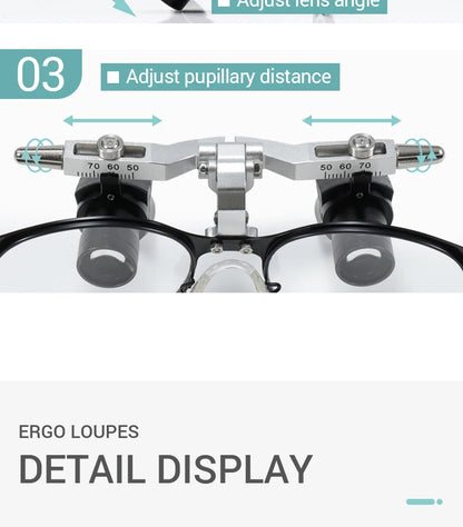 6X Head Mounted Binocular Magnifying Glass Black
