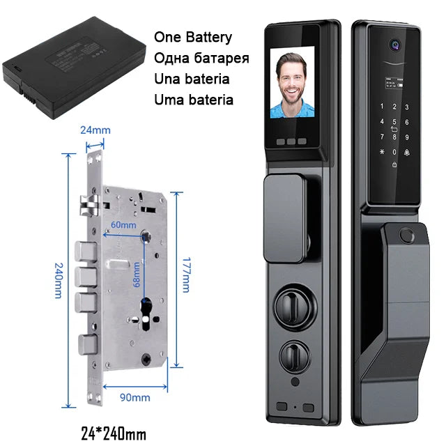Waterproof Smart Door Lock with App and Voice Access