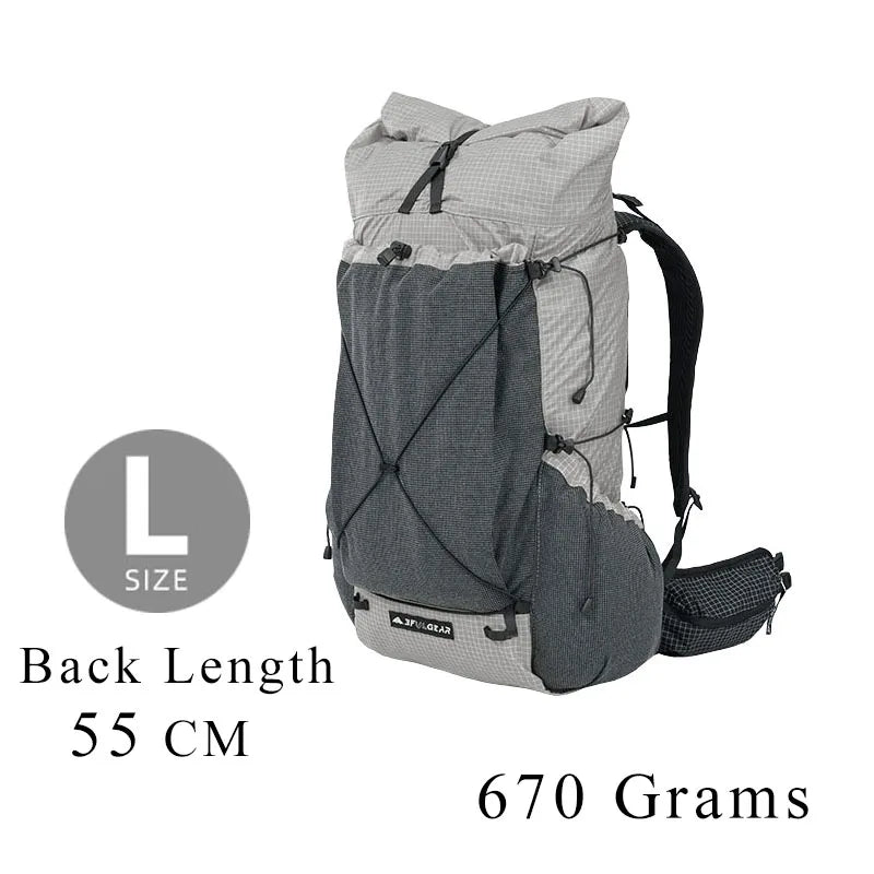 Portable Ultralight Hiking Backpack 670g DCF Grey